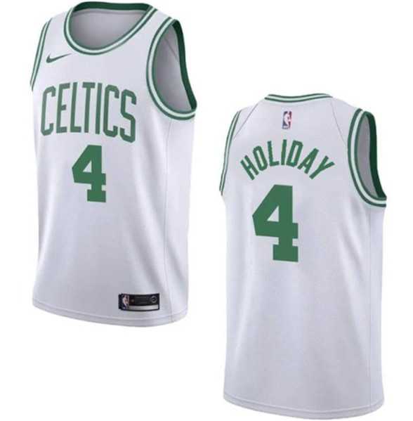 Men%27s Boston Celtics #4 Jrue Holiday White 2023 Association Edition Stitched Basketball Jersey Dzhi->boston celtics->NBA Jersey